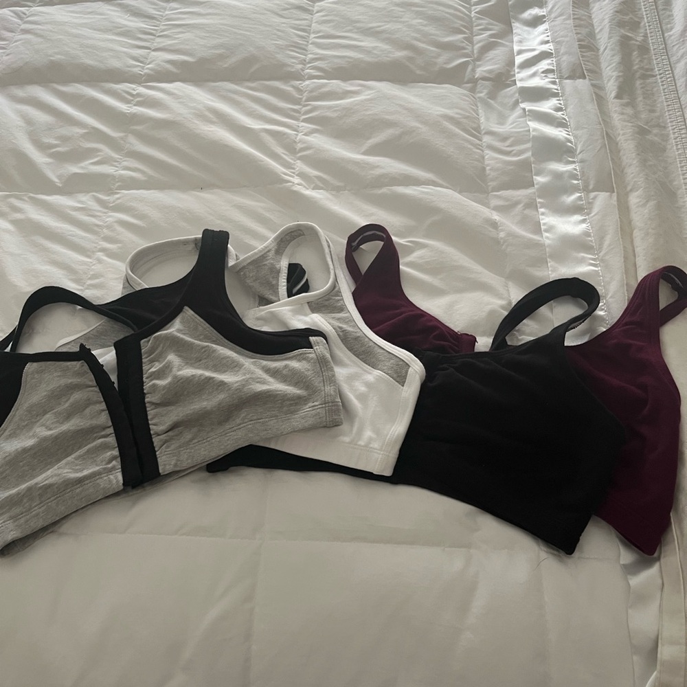 Fruit of the Loom Sports Bras - Black, Gray, White, Burgundy